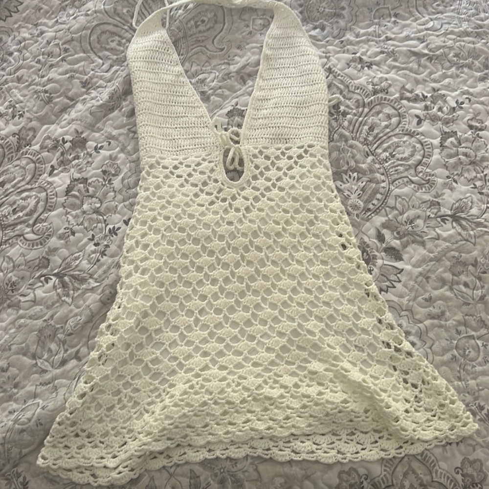 Beginning Boutique white crotchet dress